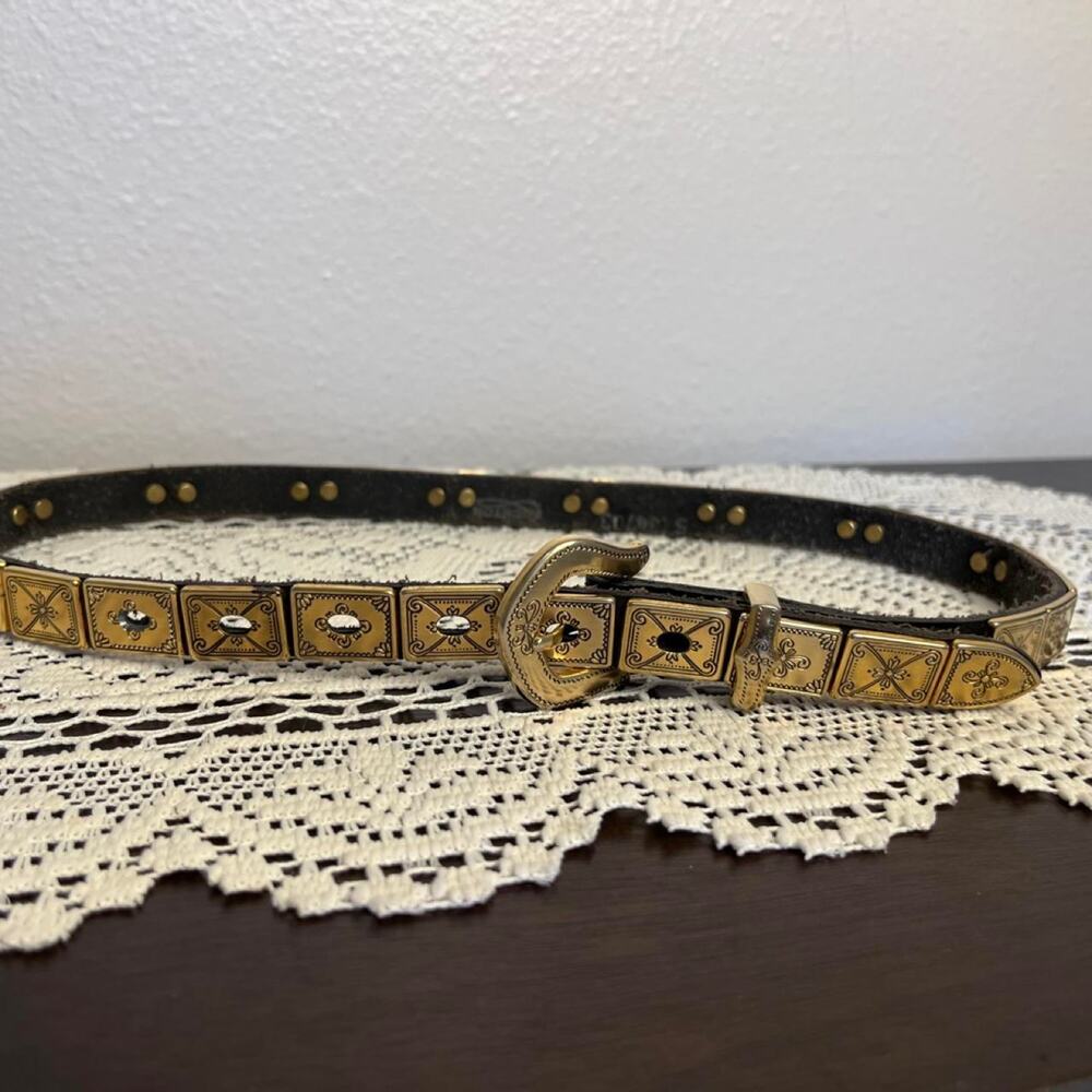 Vintage western brass studded concho